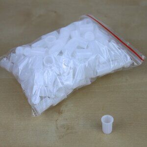 White Plastic Crafting Caps